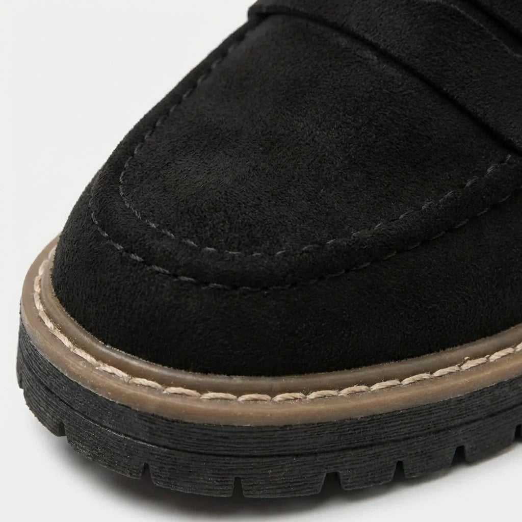 Mocasines Mujer Piel Suela Track Clásico