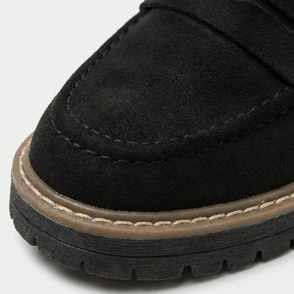 Mocasines Mujer Piel Suela Track Clásico