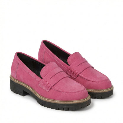 Mocasines Mujer Piel Suela Track Clásico