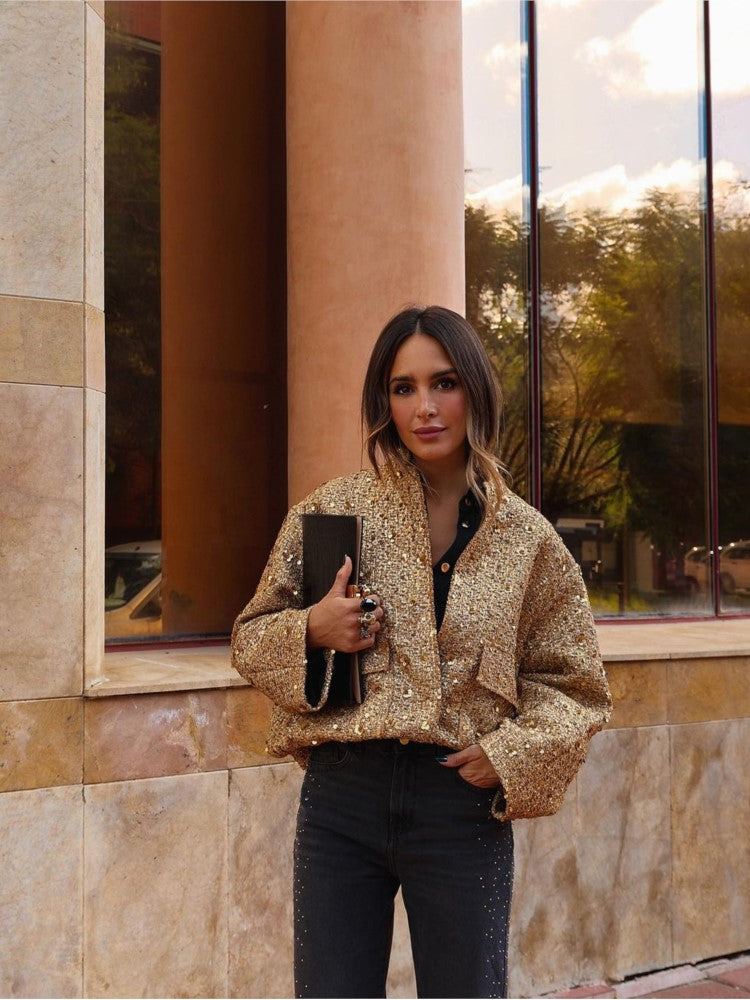 Blazer Mujer con Destellos Ajuste Refinado - Mavetta