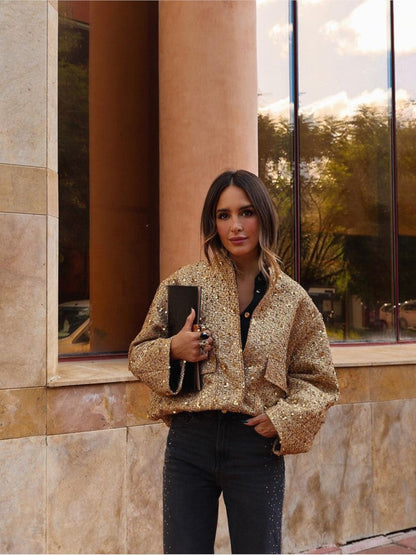 Blazer Mujer con Destellos Ajuste Refinado - Mavetta