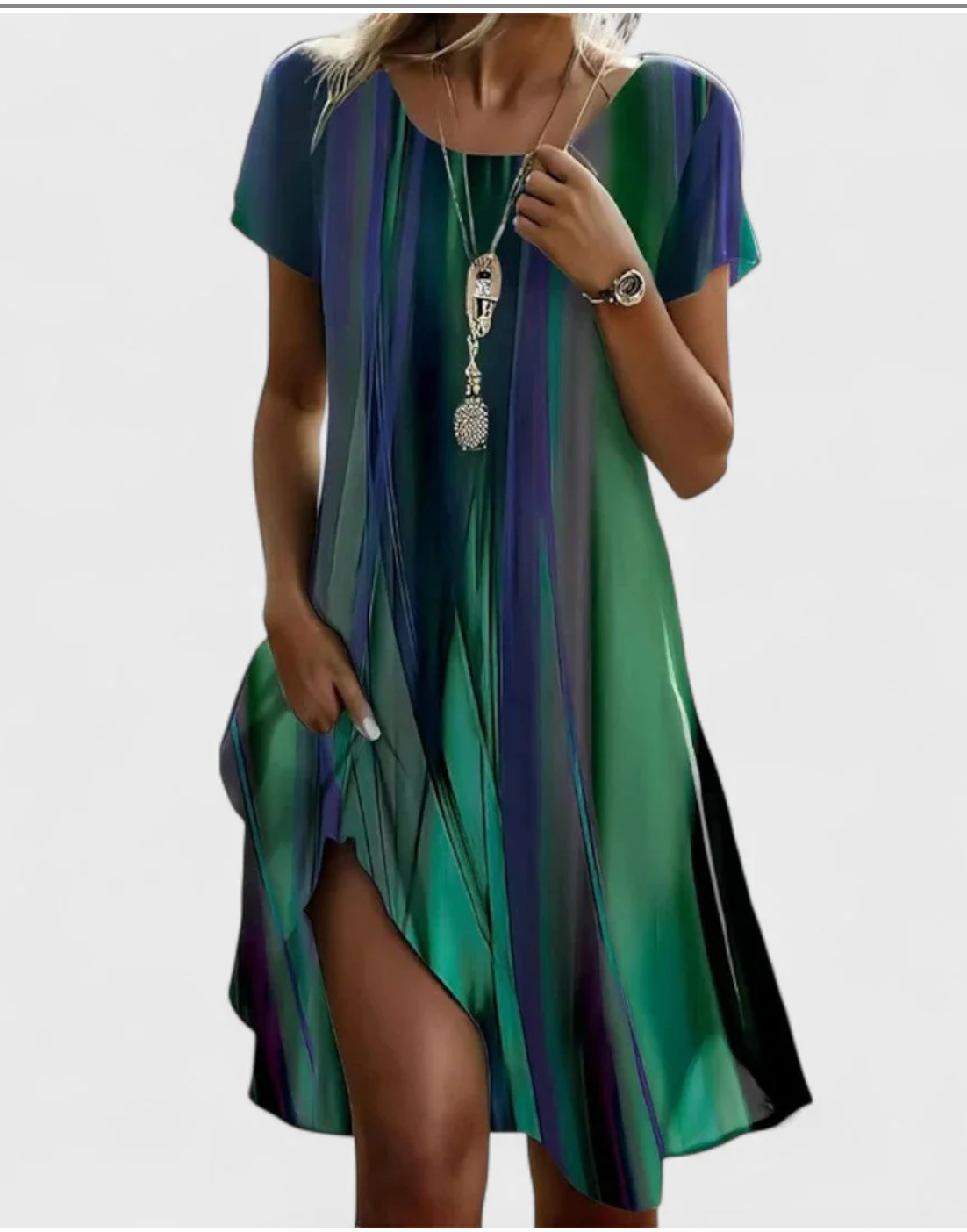 Vestido Mujer Fluido Elegante Ajuste Suelto