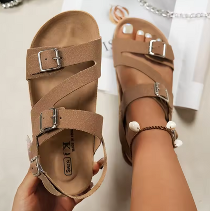 Sandalias Mujer de Corcho Diseño Comodo Ajuste Seguro