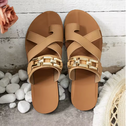 Sandalias Mujer Diseño Glam Ajuste Cómodo