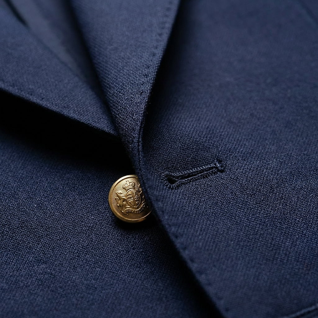 Blazer Hombre con Botones y Solapa Clásica Ajuste Regular