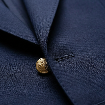 Blazer Hombre con Botones y Solapa Clásica Ajuste Regular