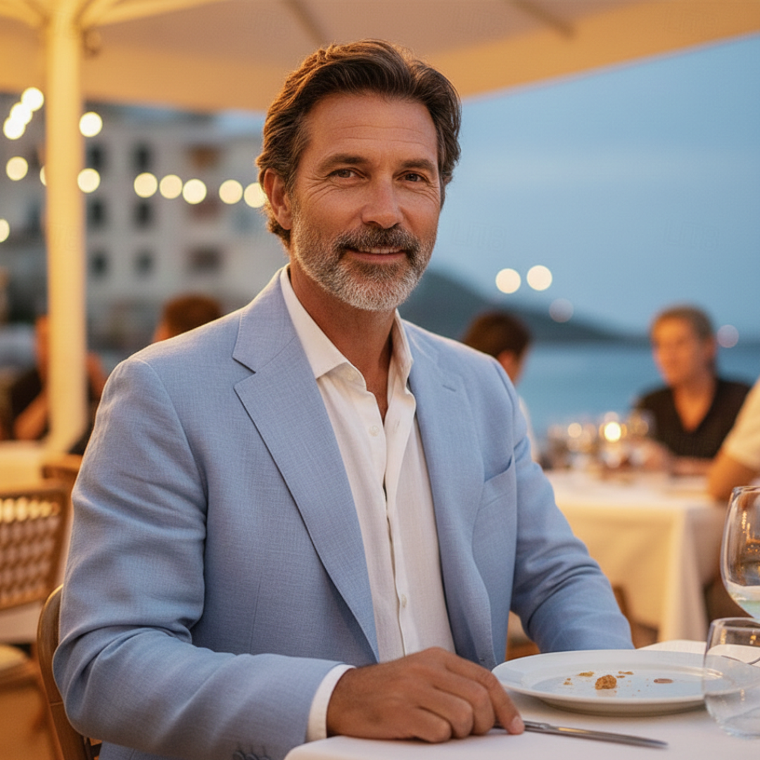 Traje Hombre de Lino Blazer y Pantalón Clásico