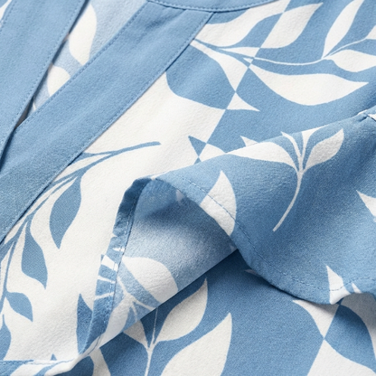 Blusa Mujer Estampada Manga Volante Estilo Boho