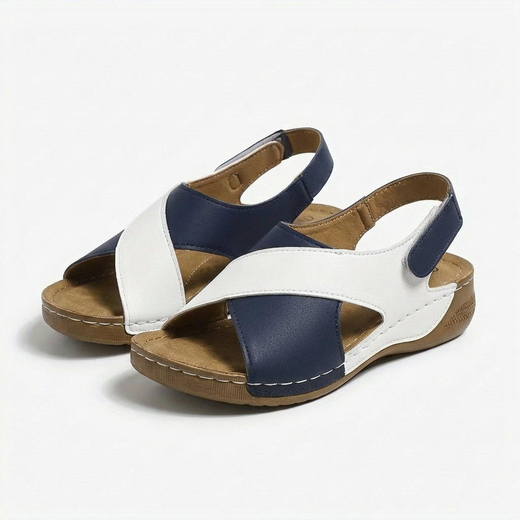Sandalias Mujer Tiras Cruzadas Suela Plana Casual