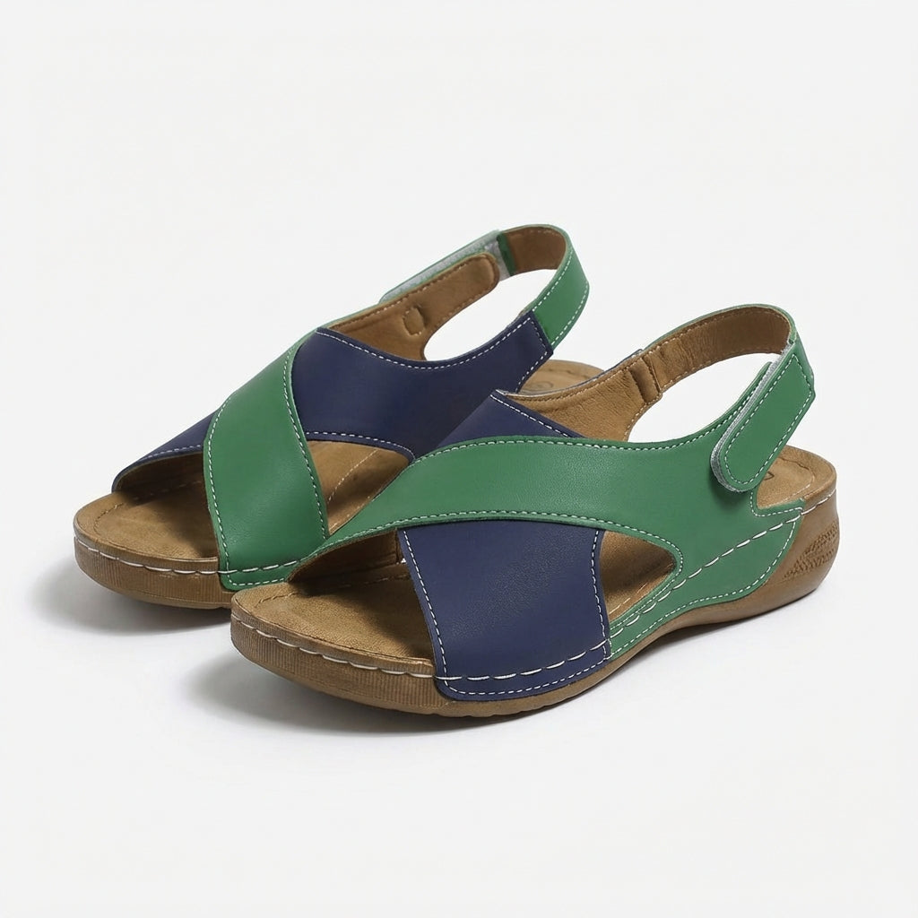 Sandalias Mujer Tiras Cruzadas Suela Plana Casual
