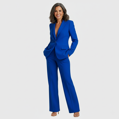 Conjunto Mujer Traje Formal Blazer Estructurado Pantalón Recto