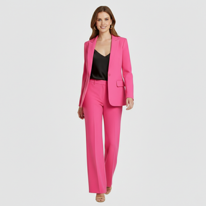 Conjunto Mujer Traje Formal Blazer Estructurado Pantalón Recto