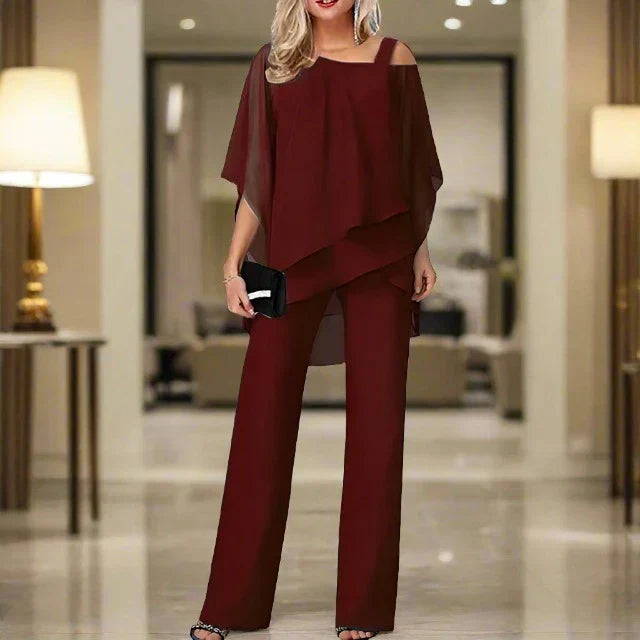 Conjunto Mujer Amplio y Pantalón Manga Corta