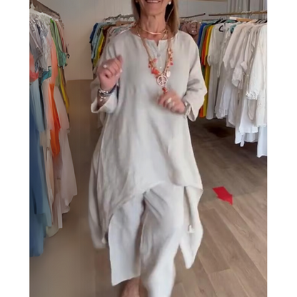 Conjunto Mujer Loungewear Túnica Oversize y Pantalón Cómodo