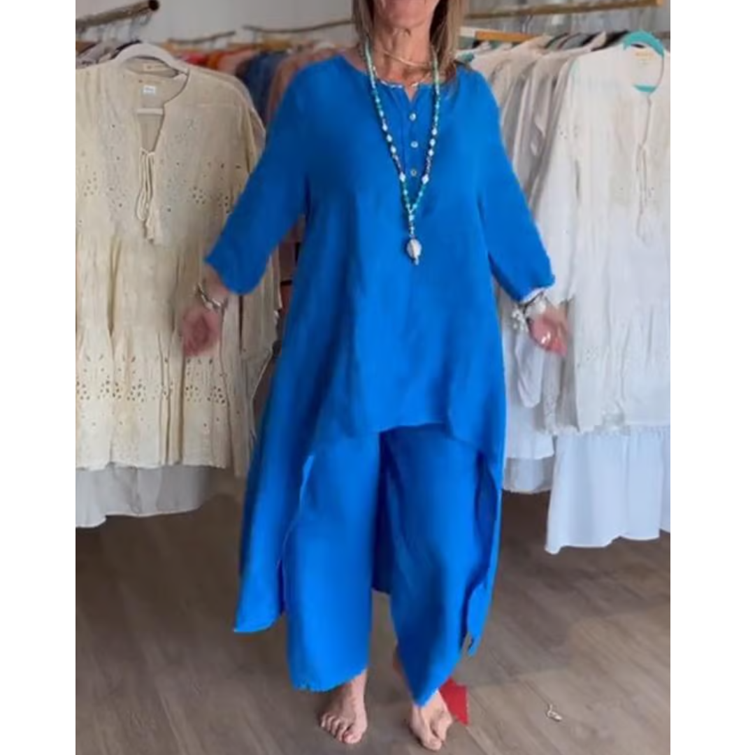 Conjunto Mujer Loungewear Túnica Oversize y Pantalón Cómodo