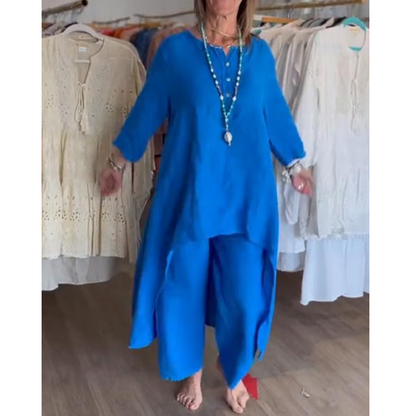 Conjunto Mujer Loungewear Túnica Oversize y Pantalón Cómodo