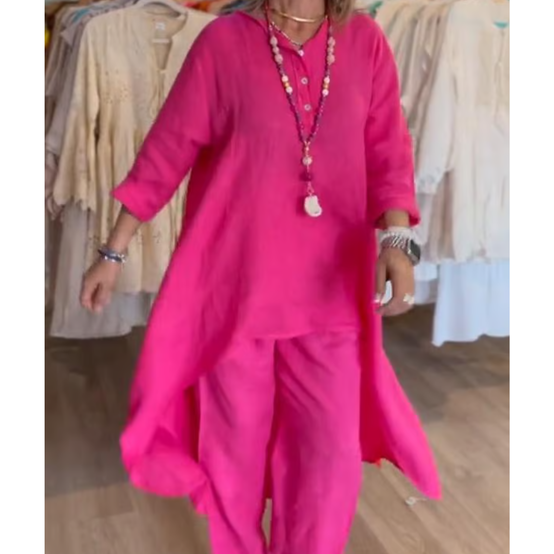 Conjunto Mujer Loungewear Túnica Oversize y Pantalón Cómodo