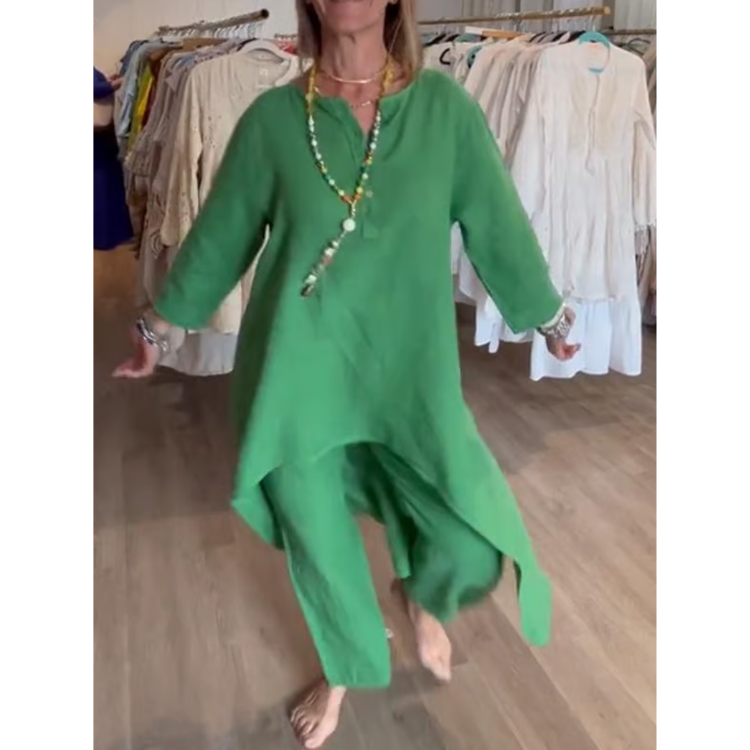 Conjunto Mujer Loungewear Túnica Oversize y Pantalón Cómodo