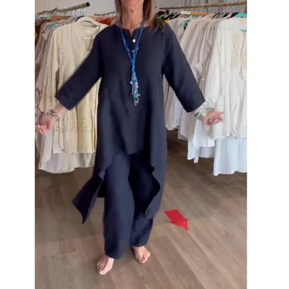 Conjunto Mujer Loungewear Túnica Oversize y Pantalón Cómodo