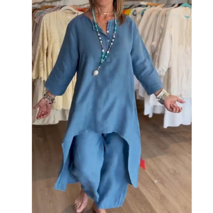 Conjunto Mujer Loungewear Túnica Oversize y Pantalón Cómodo