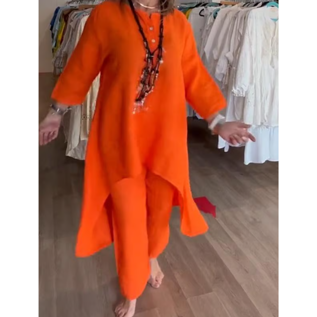 Conjunto Mujer Loungewear Túnica Oversize y Pantalón Cómodo