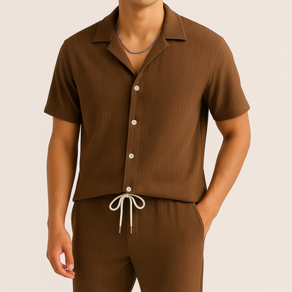 Set Hombre de Lino Ligero y Transpirable Corte Holgado