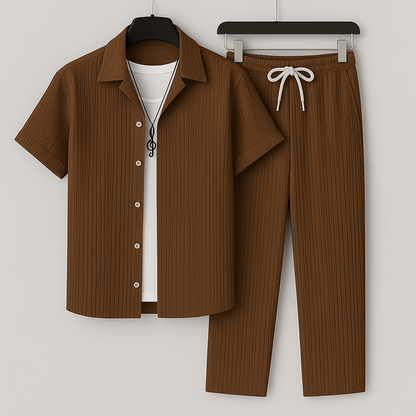 Set Hombre de Lino Ligero y Transpirable Corte Holgado