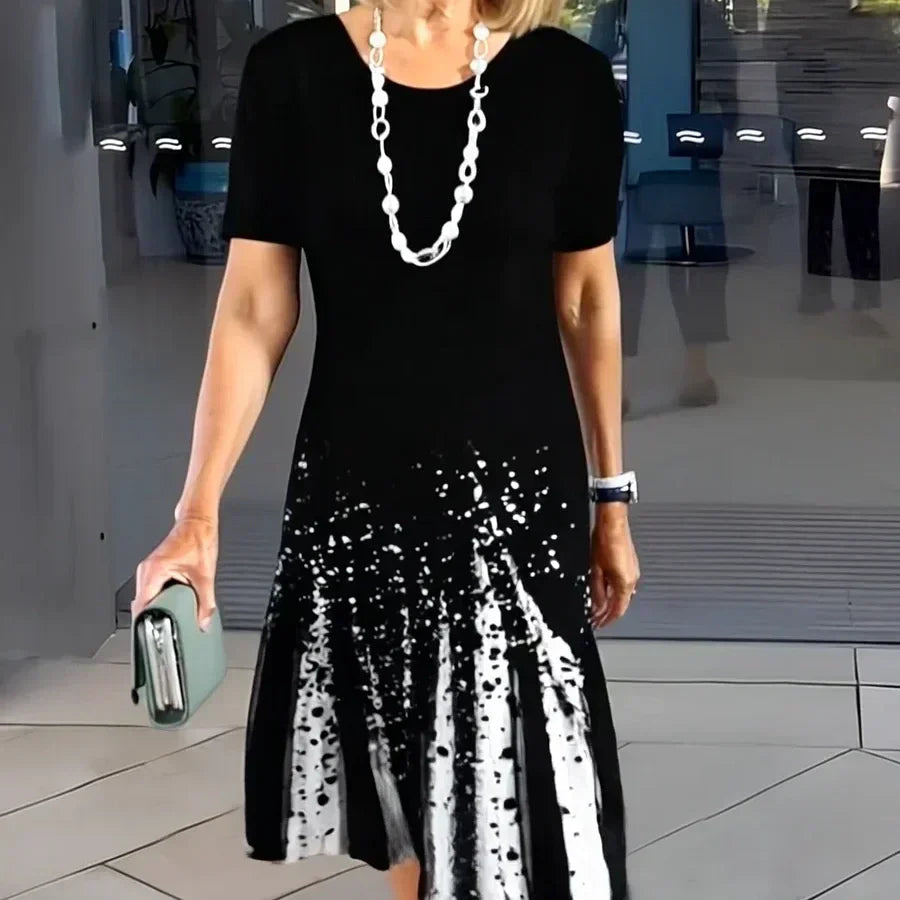 Vestido Midi Mujer Estampado Corte A - Mavetta