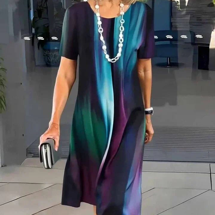 Catalina | Vestido Midi de Corte A Estampado para Mujer 4