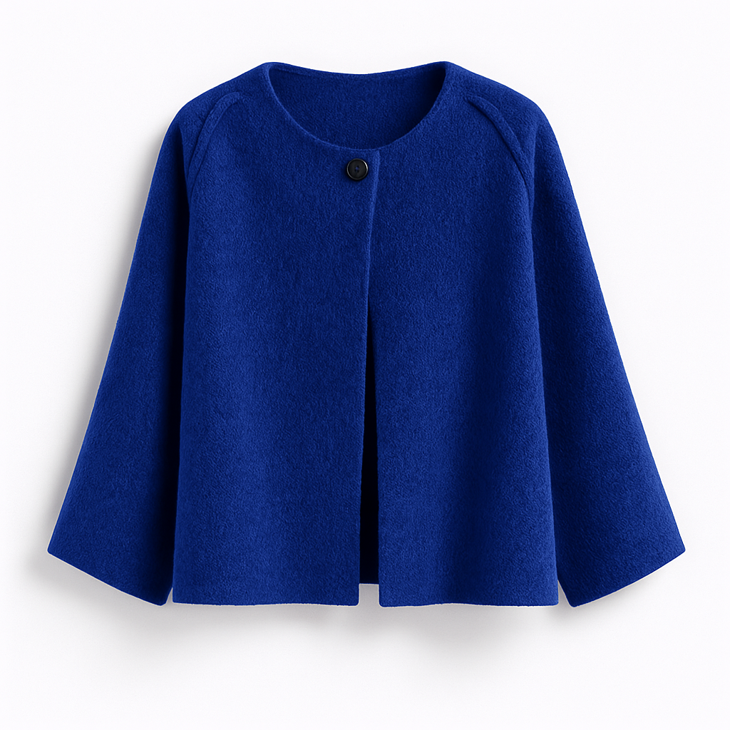 Chaqueta Mujer Corte Recto Cuello Redondo Clásico
