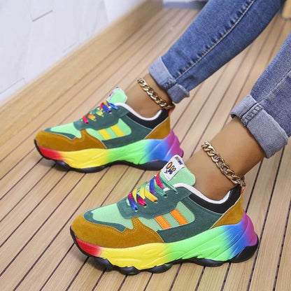 Zapatillas Mujer Combinadas Suela Suave Confort