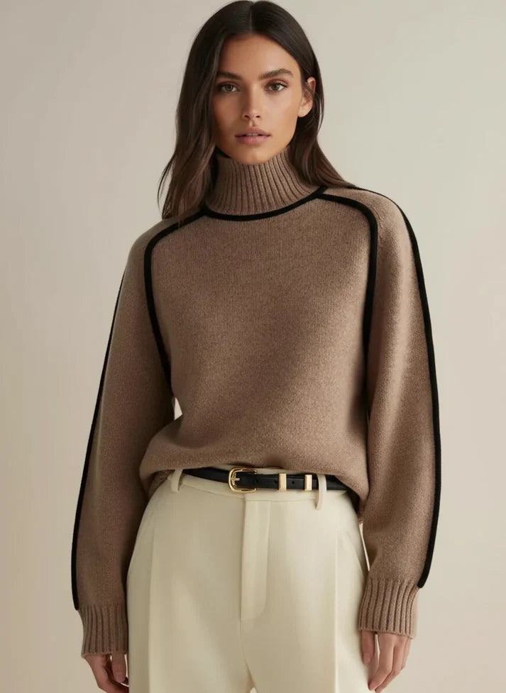 Suéter Mujer Cuello Alto Ajuste Clásico