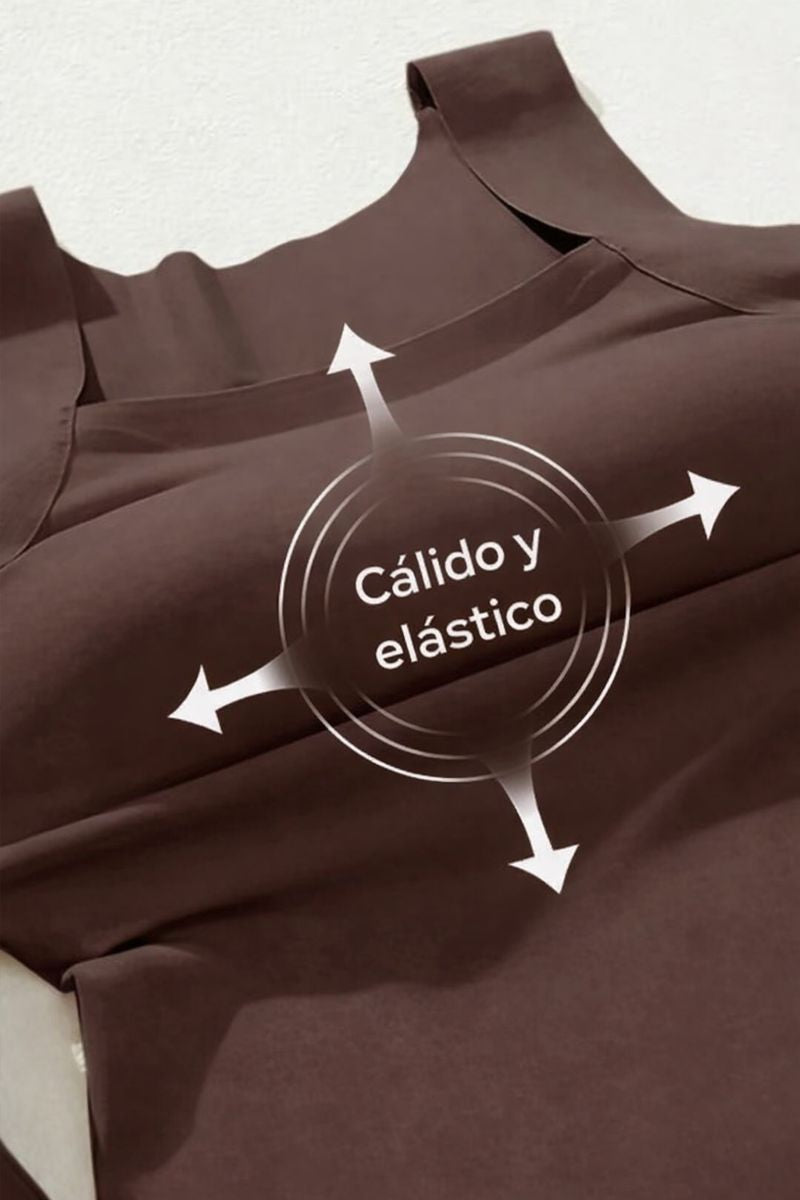 térmico mujer con sujetador integrado y cuello en u