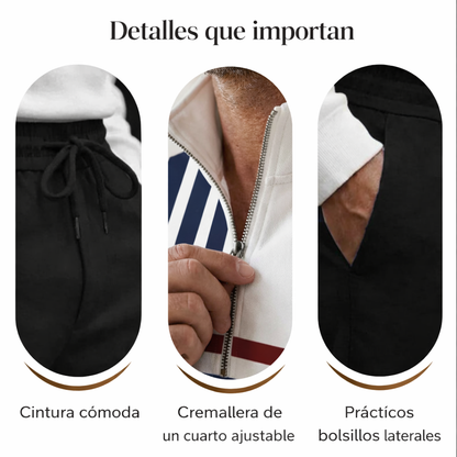 Conjunto Hombre Jersey Estampado y Pantalón Valerina Milano