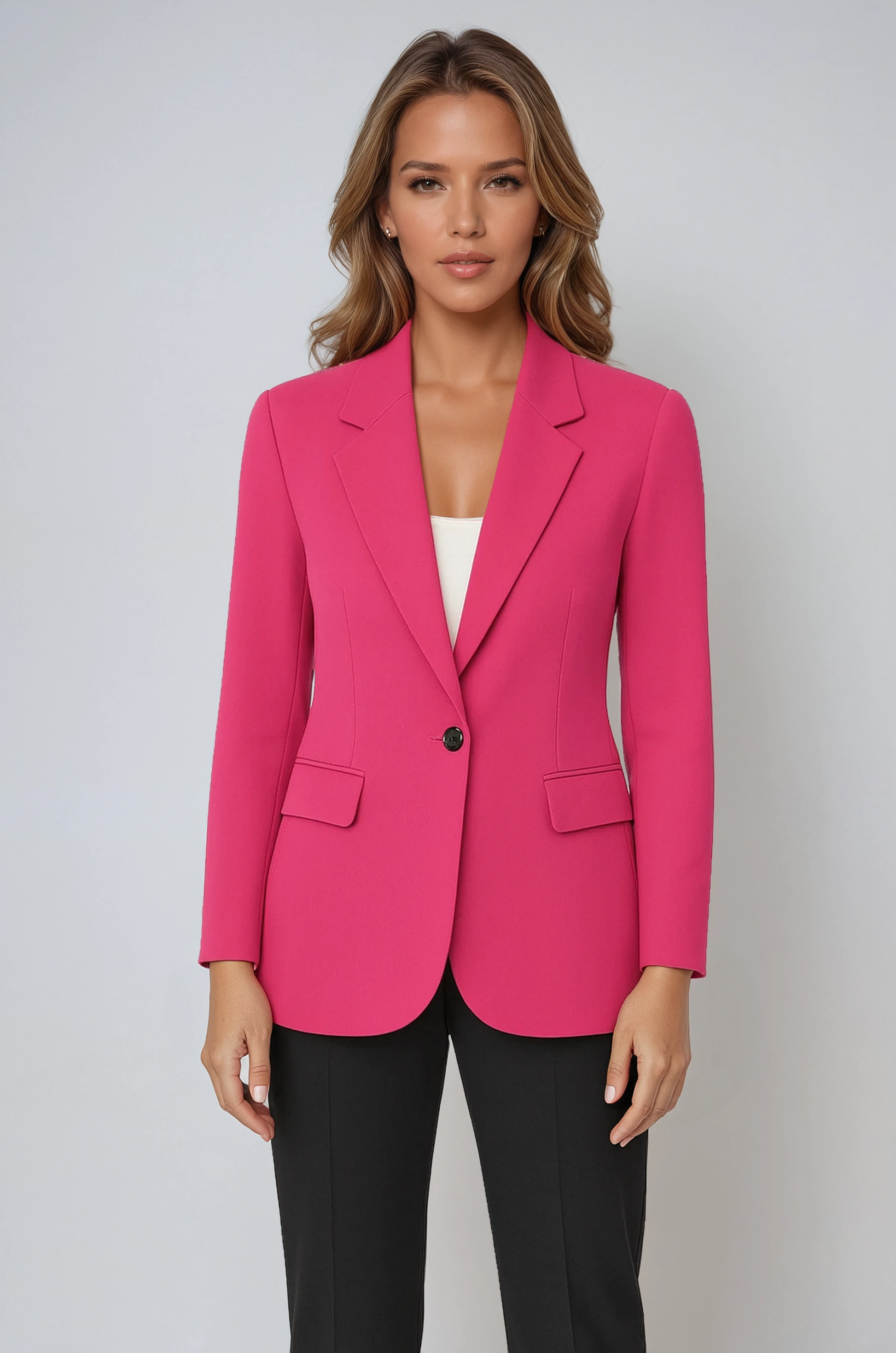 Blazer mujer con cierre de botones y bolsillos funcionales - Mavetta
