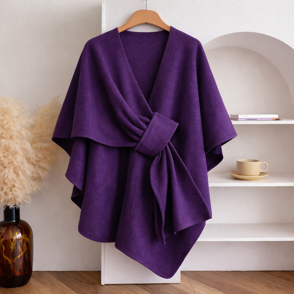 Poncho Bufanda Mujer de Punto Elegante Suave