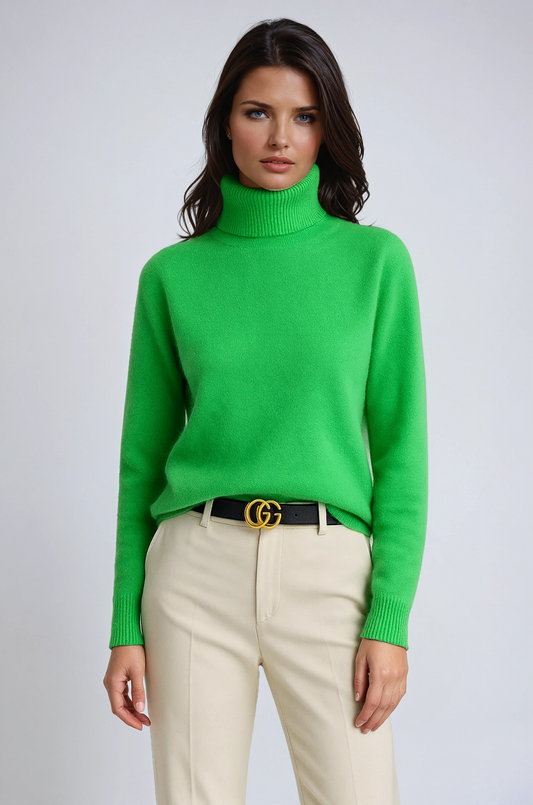Jersey Mujer de Punto Grueso Cuello Alto Calido - Mavetta