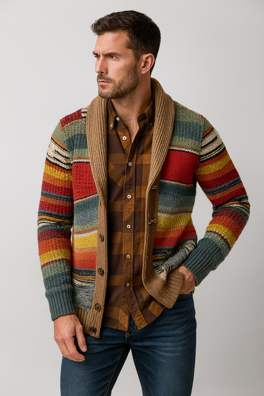 Chaqueta Hombre de Plumón Diseño de Rayas Ajuste Regular - Mavetta