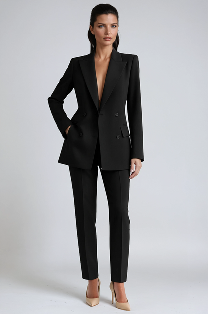 Conjunto Mujer Blazer y Pantalón Elegante Ajuste Clásico