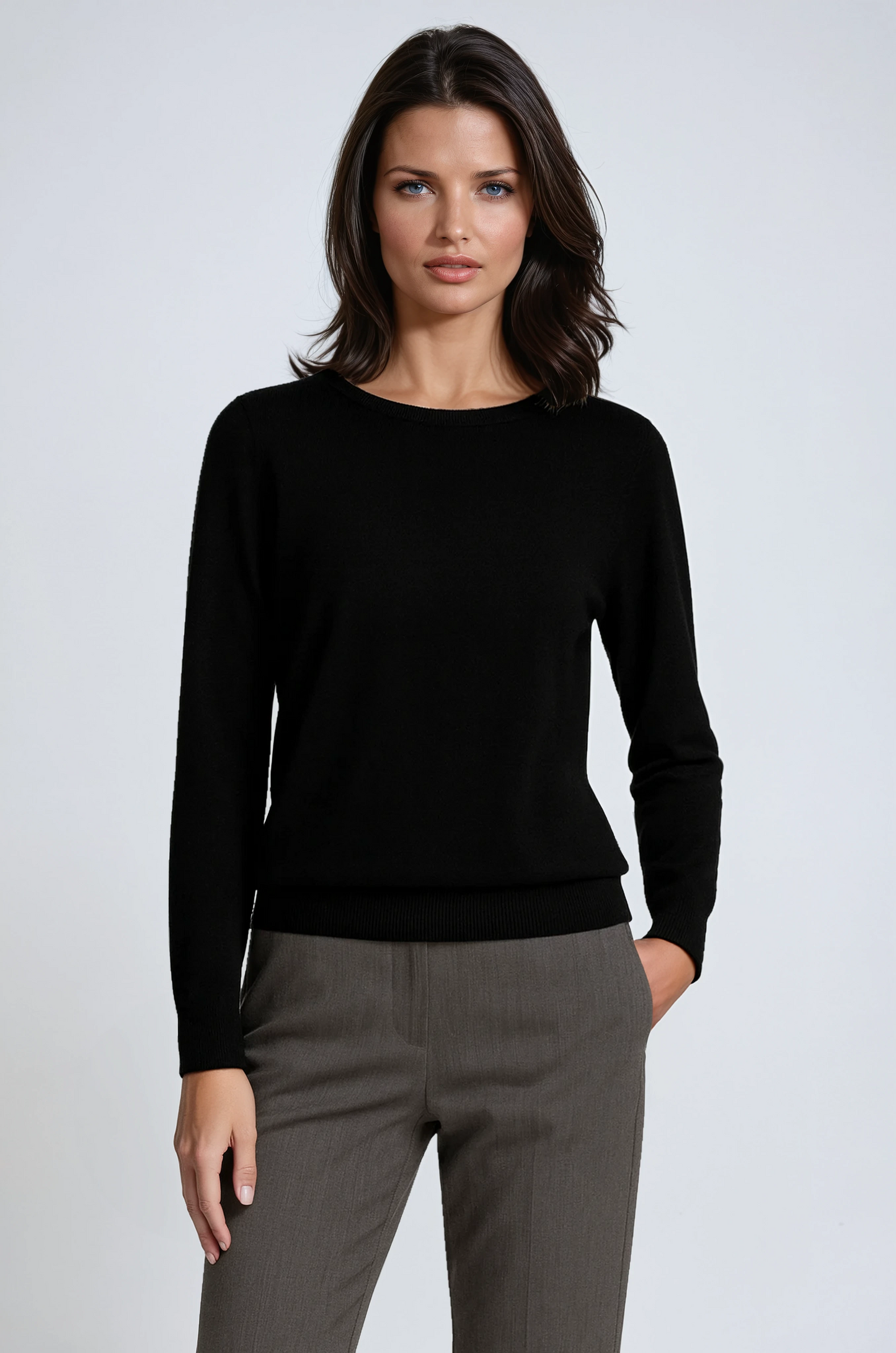 Jersey Mujer Manga Larga Cuello Redondo