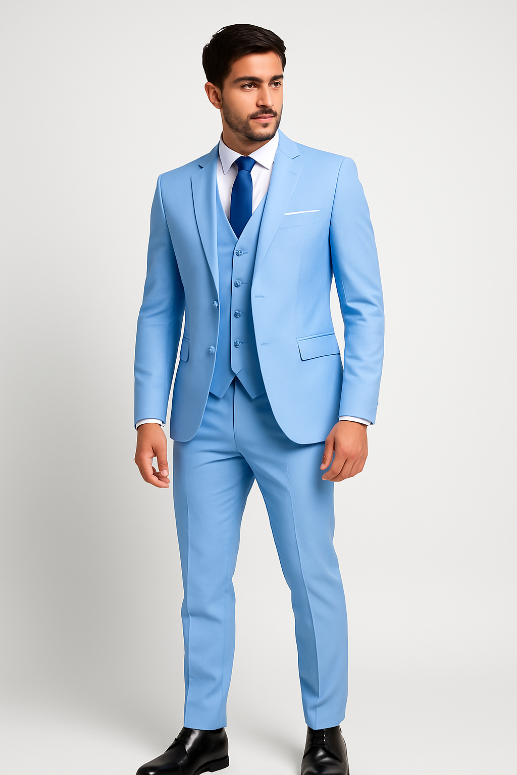 Traje hombre tres piezas corte slim formal ceremonia