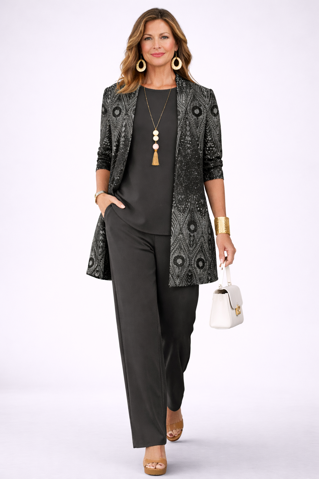 Conjunto Mujer Tres Piezas Comodo Elegante
