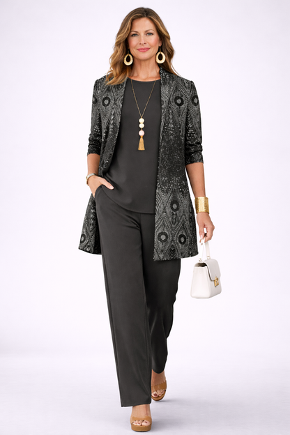 Conjunto Mujer Tres Piezas Comodo Elegante