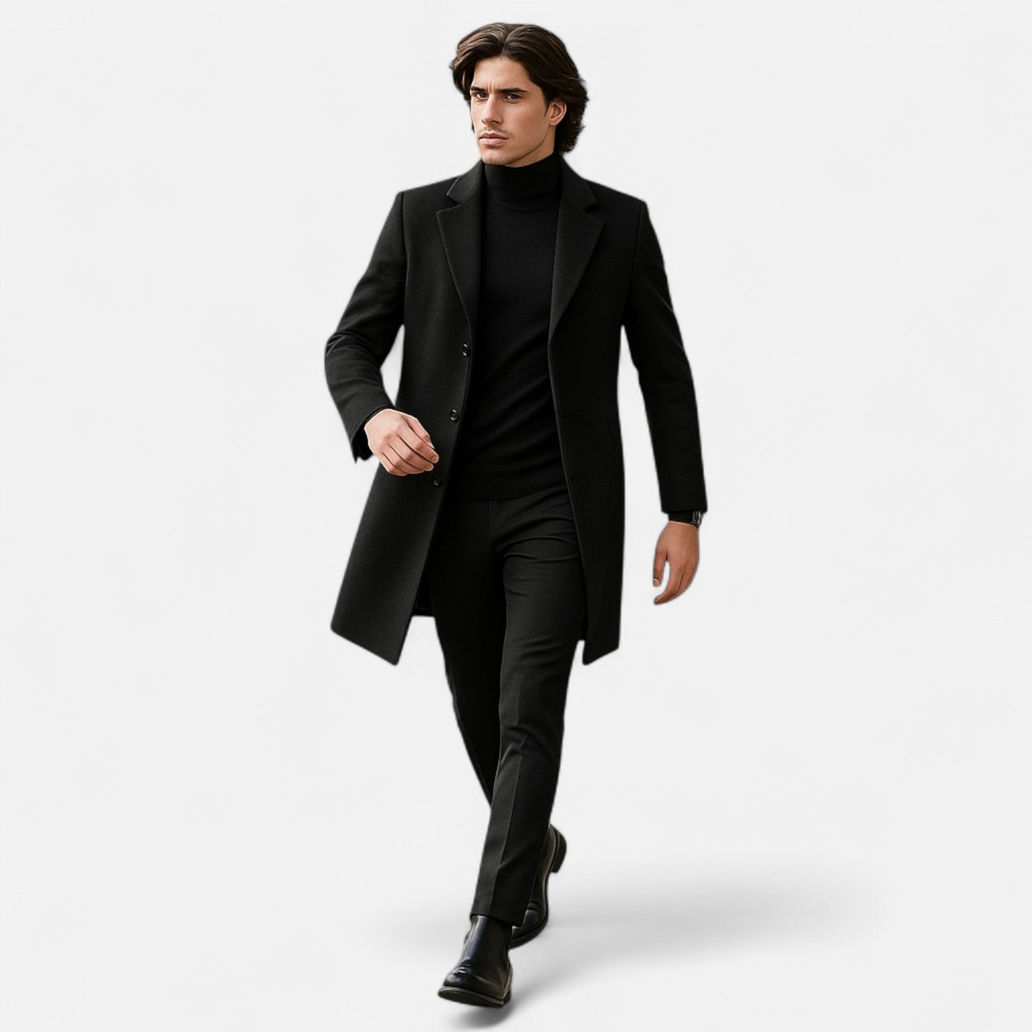 Abrigo Hombre Lana Estilo Business Casual