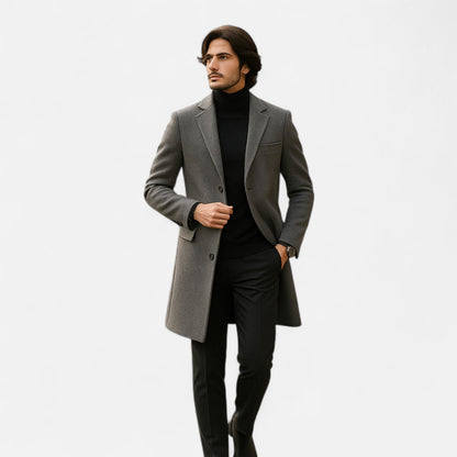 Abrigo Hombre Lana Estilo Business Casual