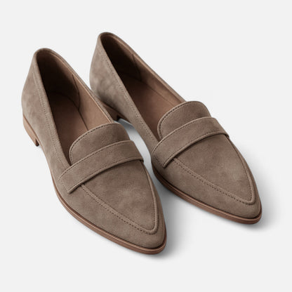 Mocasines Mujer Gamuza Sintética Punta Fina Estilo Retro