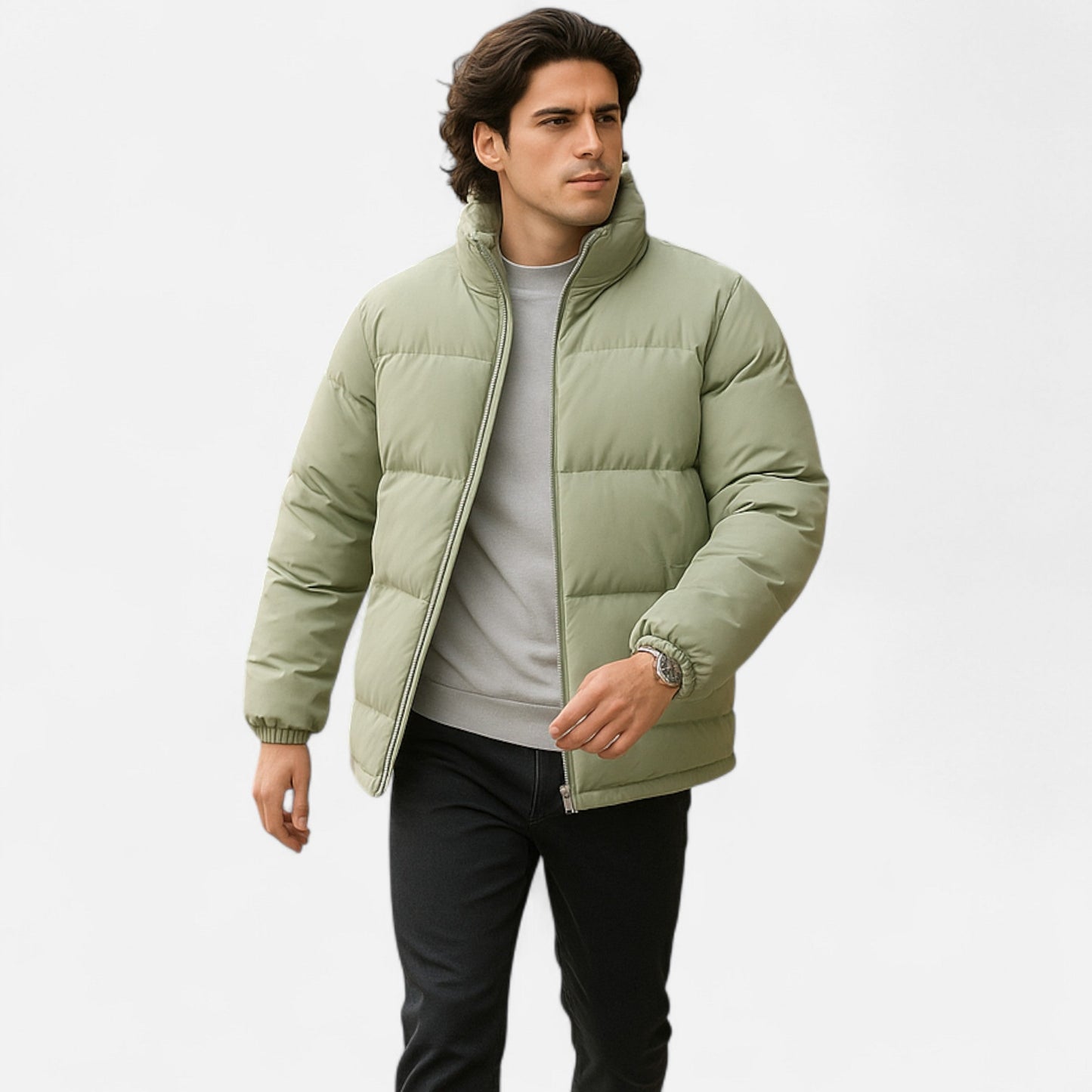 Chaqueta Acolchada Hombre Impermeable Cálida Talla Grande