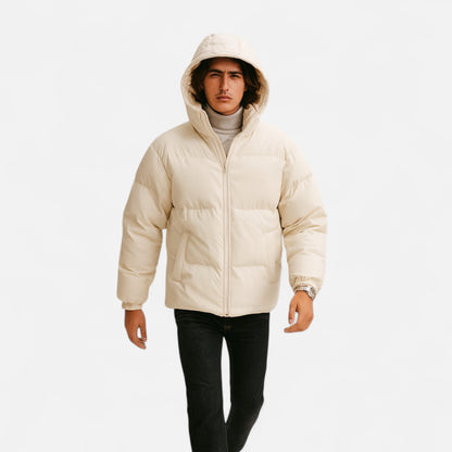 Chaqueta Acolchada Hombre con Capucha Desmontable Invierno