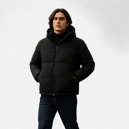 Chaqueta Acolchada Hombre con Capucha Desmontable Invierno
