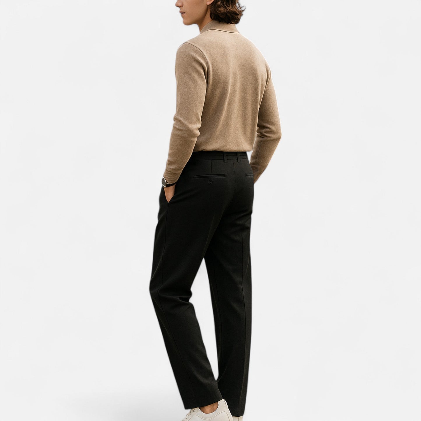 Pantalón Hombre Estilo Sartorial Corte Recto Ajustado